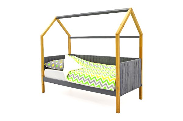 Детская кровать-домик мягкий Svogen цвет дерево-графит (Бельмарко)